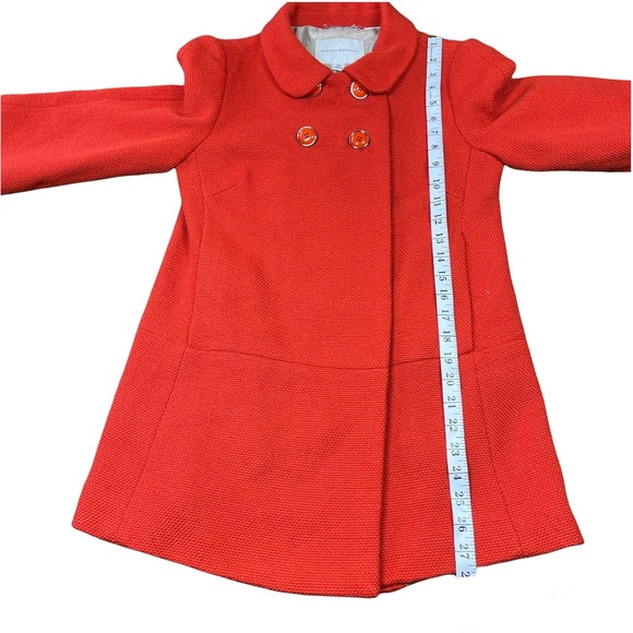 ❄️ Banana Republic Womens Orange Knit Double Breasted Pea Coat Jacket Size XS - Picture 8 of 11